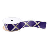 Paars en Gold X's Satin Ribbon Satijnen Lint (Spoel)