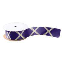 Paars en Gold X's Satin Ribbon