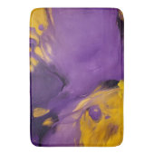 Paars en Goud Abstract Badmat (Voorkant Verticaal)