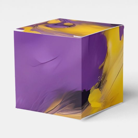 Paars en Goud Abstract Bedankdoosjes (Voorkant Zijde)