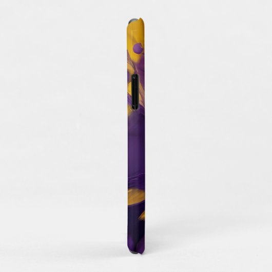 Paars en Goud Abstract Case-Mate iPhone Case (Achterkant/rechts)