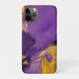 Paars en Goud Abstract Case-Mate iPhone Case