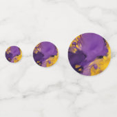 Paars en goud abstract confetti (Achterkanten)