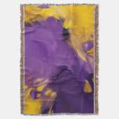 Paars en goud abstract deken (Voorkant Verticaal)