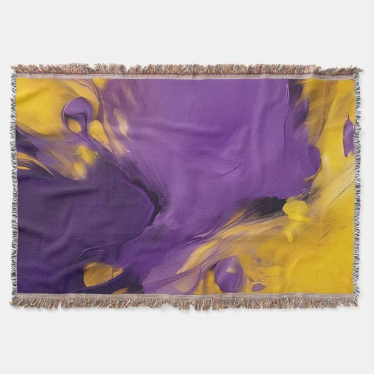 Paars en goud abstract deken (Voorkant)