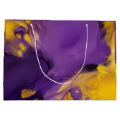 Paars en Goud Abstract Groot Cadeauzakje (Achterkant)