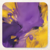 Paars en goud abstract kartonnen onderzetters (Voorkant)