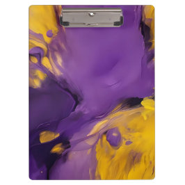 Paars en goud abstract klembord