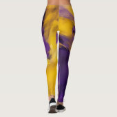Paars en Goud Abstract Leggings (Achterkant)