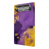 Paars en goud abstract mini klembord (Angled2)