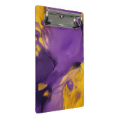 Paars en goud abstract mini klembord (Schuin)