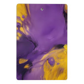 Paars en goud abstract mini klembord (Achterkant)