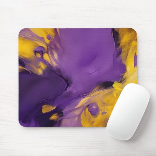 Paars en goud abstract muismat (Met muis)