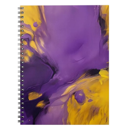 Paars en goud abstract notitieboek (Voorkant)