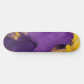 Paars en Goud Abstract Persoonlijk Skateboard (Horizontaal)