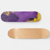 Paars en Goud Abstract Persoonlijk Skateboard (Horizontaal)