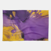Paars en Goud Abstract Theedoek (Horizontaal)