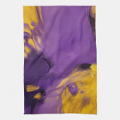 Paars en Goud Abstract Theedoek (Verticaal)