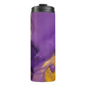 Paars en Goud Abstract Thermosbeker (Voorkant)