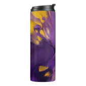 Paars en Goud Abstract Thermosbeker (Gedraaid links)