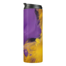 Paars en Goud Abstract Thermosbeker