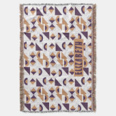 Paars en goud Aesthetisch abstract Patroon Deken (Voorkant Verticaal)