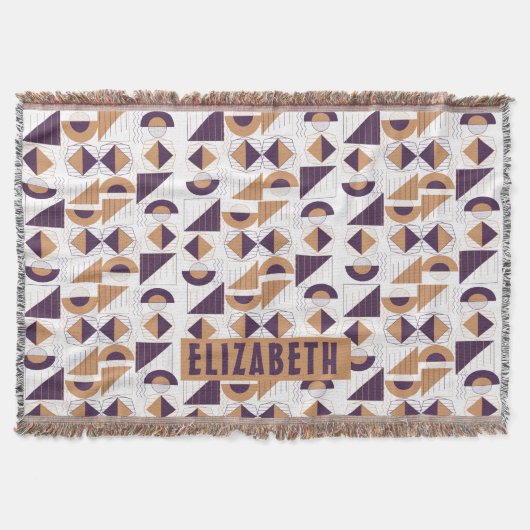 Paars en goud Aesthetisch abstract Patroon Deken (Voorkant)