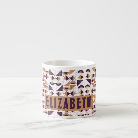 Paars en goud Aesthetisch abstract Patroon Espresso Kop (Voorkant)