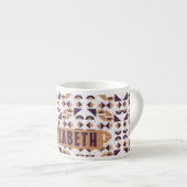 Paars en goud Aesthetisch abstract Patroon Espresso Kop (Voorkant rechts)