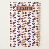 Paars en goud Aesthetisch abstract Patroon Planner (Achterkant)