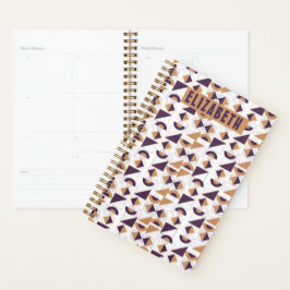 Paars en goud Aesthetisch abstract Patroon Planner