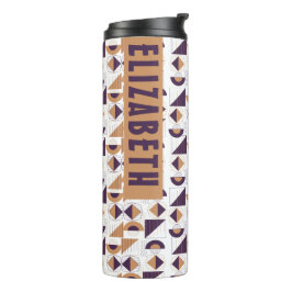 Paars en goud Aesthetisch abstract Patroon Thermosbeker