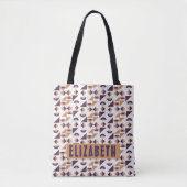 Paars en goud Aesthetisch abstract Patroon Tote Bag (Voorkant)