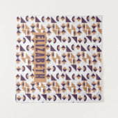 Paars en goud Aesthetisch abstract Patroon Wandkleed (Voorkant (horizontaal))