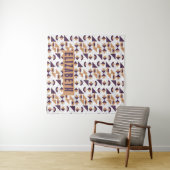 Paars en goud Aesthetisch abstract Patroon Wandkleed (In Situ (horizontaal))