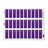 Paars en Goud Afstudeer Retouradres Etiket (Full Sheet)