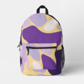 Paars en goud bedrukte rugzak (Voorkant)