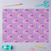 Paars en Goud Bloem Serie Ontwerp 11 Tissuepapier (Craft)