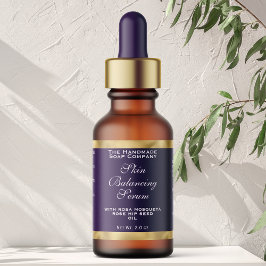 Paars en Goud Cosmetica Druppelfles Etiket