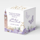 Paars en goud één keer op tijd prinses bedankdoosjes (Voorkant Zijde)