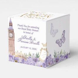 Paars en goud één keer op tijd prinses bedankdoosjes