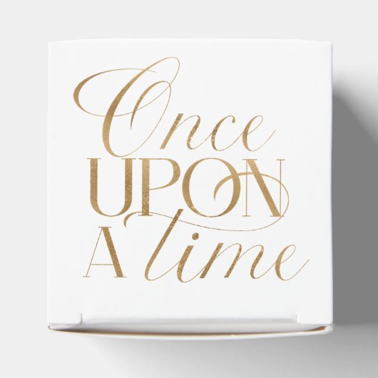 Paars en goud één keer op tijd prinses bedankdoosjes (Bovenkant)