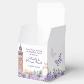 Paars en goud één keer op tijd prinses bedankdoosjes (Geopend)