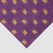 Paars en goud Egyptische sjab-krant Tissuepapier (Detail)