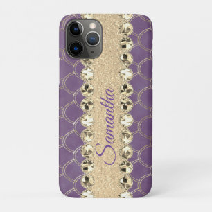 Paars en Goud Folie Diamant Bling        Case-Mate iPhone Case