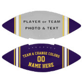 Paars en goud - Gepersonaliseerd Football met Afbe (Panelen)