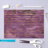 Paars en goud gestreept patroon tissuepapier (Craft)