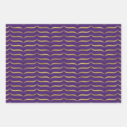 Paars en goud inpakpapier vel (Voorkant 2)