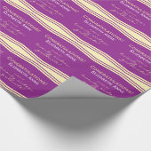 Paars en goud, klasse 2016, speciaal aangepast cadeaupapier (Hoek)