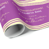 Paars en goud, klasse 2016, speciaal aangepast cadeaupapier (Rol Hoek)